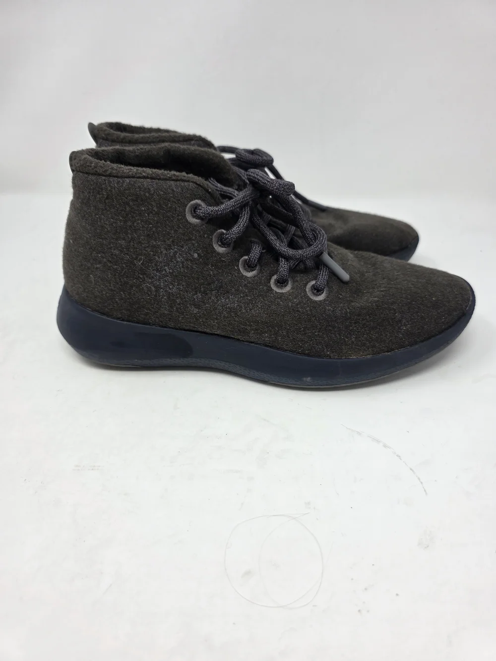 Allbirds Womens Wool Runner-Up Mizzle Charcoal Gray High Top Sneakers Size 9